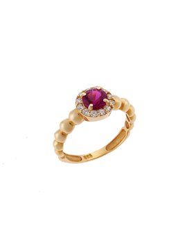 Δαχτυλίδι Ροζέτα Χρυσό Κ14 με Ζιργκόν