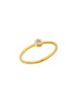 Δαχτυλίδι Μονόπετρο από Κίτρινο Χρυσό Κ14 με Ζιργκόν
