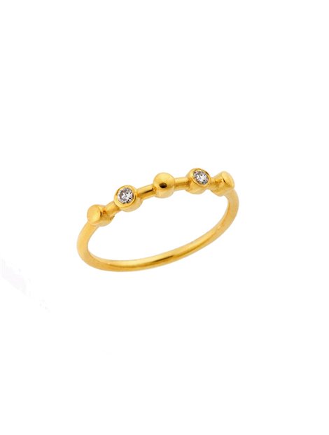 Δαχτυλίδι από Κίτρινο Χρυσό Κ14 με Ζιργκόν