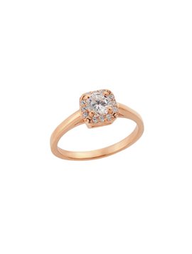 Δαχτυλίδι Ροζέτα από Ροζ Χρυσό Κ18 με Ζιργκόν