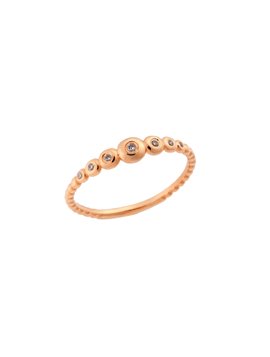Δαχτυλίδι Σειρέ από Ροζ Χρυσό Κ18 με Διαμάντια