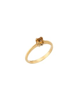 Δαχτυλίδι Μονοπετρο Χρυσό 9κ με Citrine 
