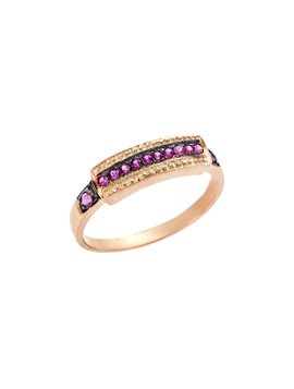 Δαχτυλίδι από Χρυσό 14Κ σε Ροζ Χρώμα Ζιργκόν