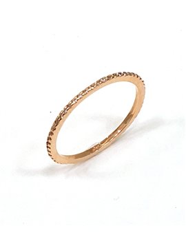Δαχτυλίδι Ολόβερο από Χρυσό 14Κ σε Ροζ Χρώμα με Ζιργκόν