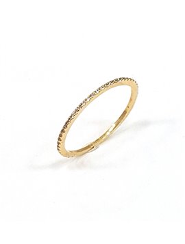 Δαχτυλίδι Ολόβερο από Χρυσό 14Κ σε Κίτρινο Χρώμα με Ζιργκόν