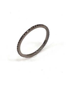 Δαχτυλίδι Ολόβερο από Χρυσό 14Κ σε Μαύρο Χρώμα με Ζιργκόν