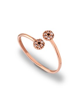 Δαχχτυλίδι Χρυσό 14Κ σε Ροζ Χρώμα με Ζιργκόν