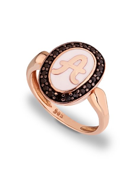 Δαχτυλίδι από Χρυσό Κ14 σε Ροζ Χρώμα με Ζιργκόν