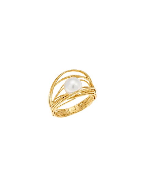 Δαχτυλίδι με Μαργαριτάρι Χρυσό 14Κ