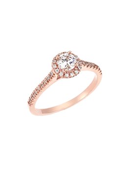 Δαχτυλίδι Ροζέτα Ροζ Χρυσό 18Κ με Ζιργκόν