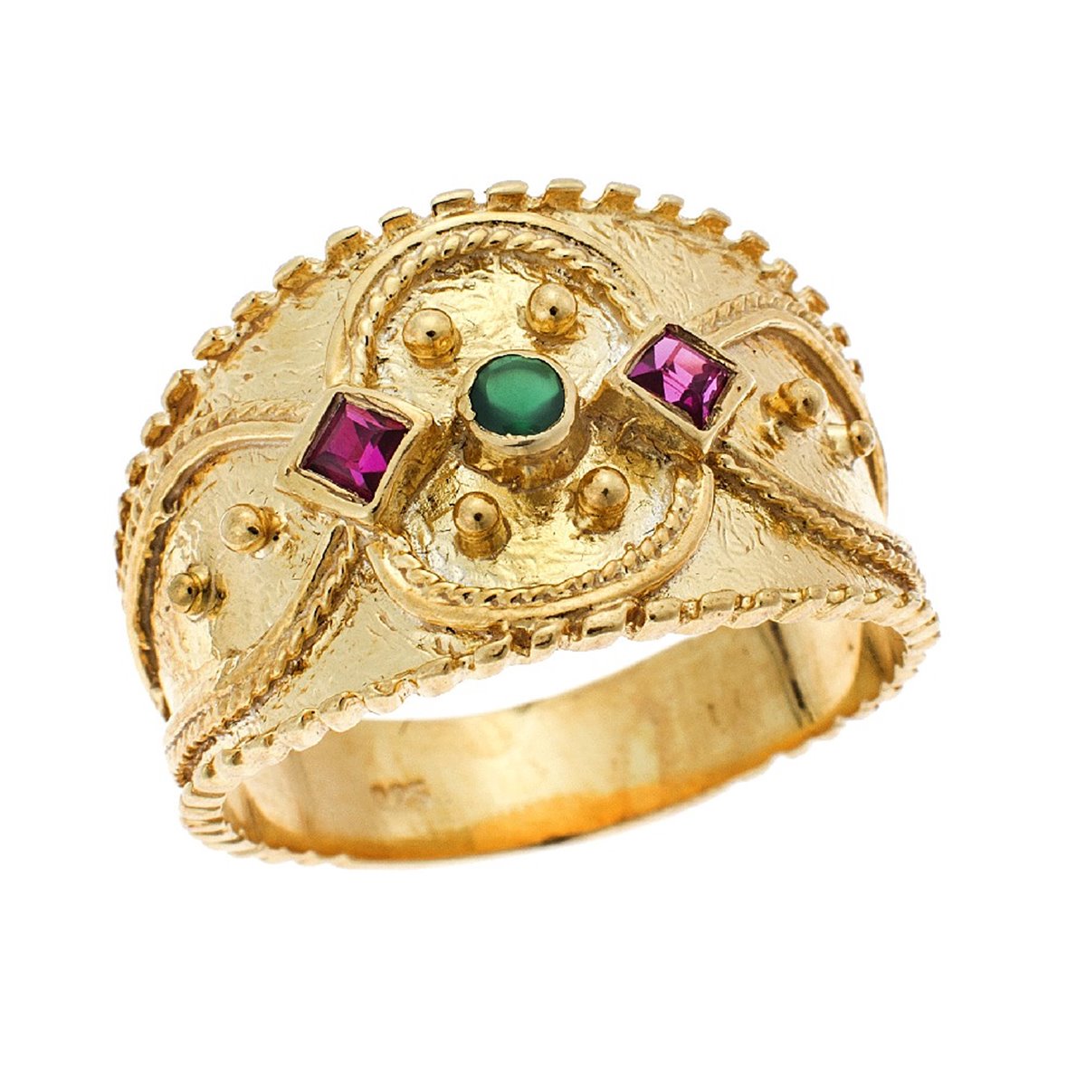 Whichever Abuse jelly Δαχτυλίδι Βυζαντινό Χρυσό 9Κ σε Κίτρινο Χρώμα