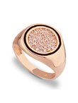 Δαχτυλίδι Σεβαλιέ Ροζ Χρυσό 9Κ με Ζιργκόν