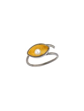 Δαχτυλίδι με Μαργαριτάρι Χρυσό 9Κ Δίχρωμο