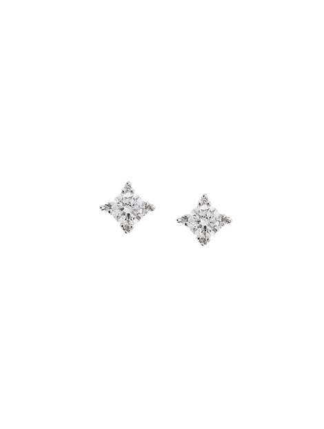 Σκουλαρίκια από Χρυσό με Διαμάντια 18Κ σε Λευκό Χρώμα