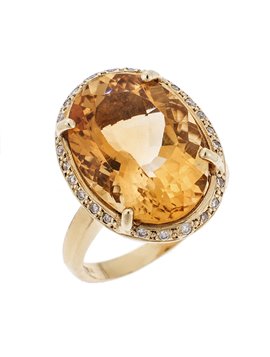 Δαχτυλίδι με Διαμάντια Χρυσό 18Κ σε Κίτρινο Χρώμα 
