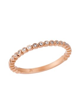 Δαχτυλίδι Σειρέ με Διαμάντια 18Κ σε Ροζ Χρώμα