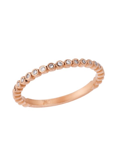 Δαχτυλίδι Σειρέ με Διαμάντια 18Κ σε Ροζ Χρώμα