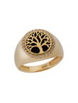 Δαχτυλίδι Σεβαλιέ Κ14 Κίτρινο με Ζιργκόν & Σμάλτο