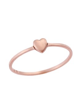 Ροζ Χρυσό Δαχτυλίδι Κ9 με Καρδιά