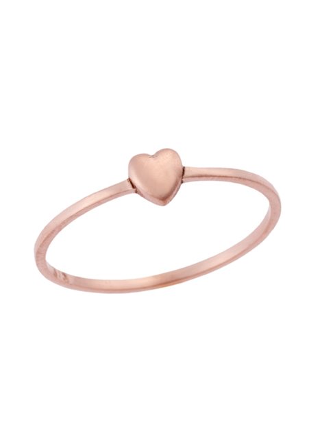 Ροζ Χρυσό Δαχτυλίδι Κ9 με Καρδιά