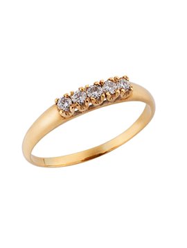 Δαχτυλίδι Σειρέ Κ18 Χρυσό με Διαμάντια