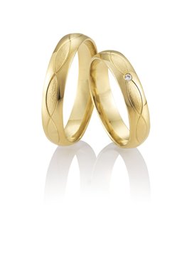 Βέρες Γάμου BREUNING-BENZ Χρυσές 8Κ με Διαμάντια