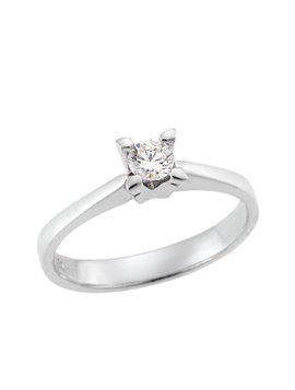 Δαχτυλίδι Γάμου με Διαμάντι 18Κ Λευκόχρυσο
